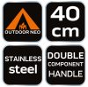 NEO TOOLS Bozótvágó kés, 40cm, rozsdamentes acél, kétkomponensű fogantyú TPR+PP, fűrész funkció, penge: 25.5cm, tokkal 63-117