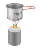 NEO TOOLS Kemping gázégő, EN417 szerinti, 123x80mm, maxedényátmérő 200mm, súly 103g, 3000W teljesítmény, rozsdamentes acél 63-128