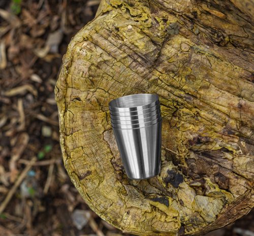 NEO TOOLS Kemping pohárkészlet, rozsdamentes, 6db, tokkal 63-173
