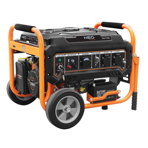NEO TOOLS Áramfejlesztő, generátor, 2.8-3KW, 4 ütemű benzinmotorral 3 év garanciával 04-730