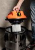 NEO TOOLS Száraz/vizes ipari porszívó, 1400W/18KPa, 30l-es inox tartály, gépcsatlakozó aljzat, komplett tartozékszett 3 év garanciával 04-738