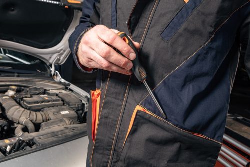 NEO TOOLS Munkadzseki, Garage, 100% pamut szakadásmentes szövet, 210g/m2, XL 81-207-XL