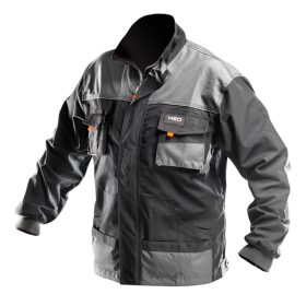   NEO TOOLS Munkavédelmi kabát, HD, XL/56 65% poliészter, 35% pamut, 267g/m2, vékony fényvisszaverő csíkok 81-210-XL