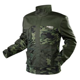   NEO TOOLS Terepmintás Munkavédelmi kabát CAMO, 60% pamut, 40% polyester, 255 g/m2, M 81-211-M