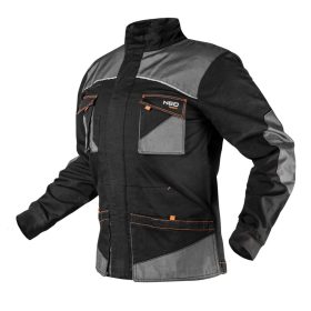   NEO TOOLS Karcsúsított(Slim fit) Munkavédelmi kabát, HD,, 60% pamut, 37% polyester, 3% elastane, 285 g/m2, L 81-218-L