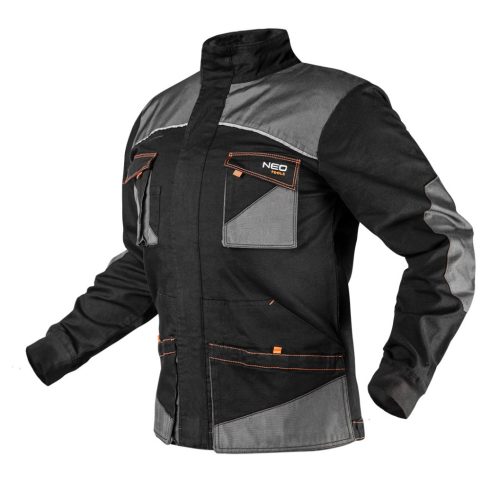 NEO TOOLS Karcsúsított(Slim fit) Munkavédelmi kabát, HD,, 60% pamut, 37% polyester, 3% elastane, 285 g/m2, XXXL 81-218-XXXL