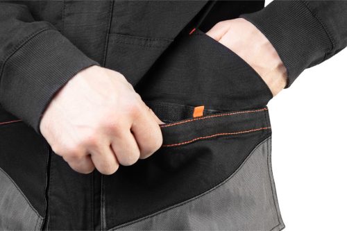 NEO TOOLS Karcsúsított(Slim fit) Munkavédelmi kabát, HD,, 60% pamut, 37% polyester, 3% elastane, 285 g/m2, XXXL 81-218-XXXL