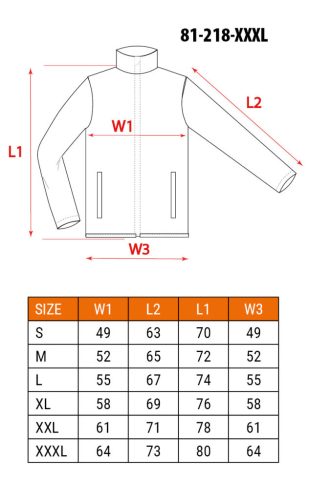 NEO TOOLS Karcsúsított(Slim fit) Munkavédelmi kabát, HD,, 60% pamut, 37% polyester, 3% elastane, 285 g/m2, XXXL 81-218-XXXL