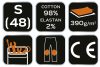 NEO TOOLS Farmer Munkásnadrág, DENIM, 98% pamut, térdvédő betét zsebbel, gombos oldalzsebekkel, 255 g/m2, S 81-228-S