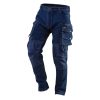 NEO TOOLS Farmer Munkásnadrág, DENIM, 98% pamut, térdvédő betét zsebbel, gombos oldalzsebekkel, 255 g/m2, XS 81-228-XS
