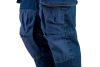 NEO TOOLS Farmer Munkásnadrág, DENIM, 98% pamut, térdvédő betét zsebbel, gombos oldalzsebekkel, 255 g/m2, XS 81-228-XS