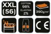 NEO TOOLS Farmer Munkásnadrág, DENIM, 98% pamut, térdvédő betét zsebbel, gombos oldalzsebekkel, 255 g/m2, XXL 81-228-XXL