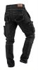 NEO TOOLS Farmer Munkásnadrág, DENIM, fekete, cipzáros oldalzsebekkel, 98% pamut, 410 g/m2, L 81-233-L
