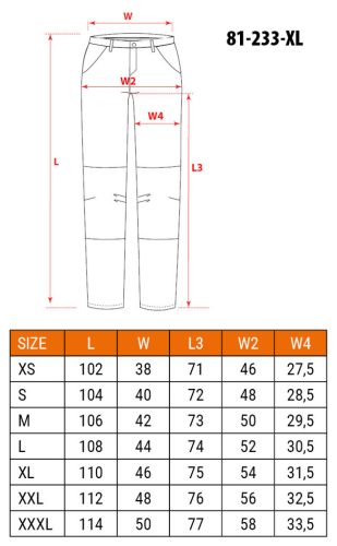 NEO TOOLS Farmer Munkásnadrág, DENIM, fekete, cipzáros oldalzsebekkel, 98% pamut, 410 g/m2, XL 81-233-XL