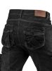 NEO TOOLS Farmer Munkásnadrág, DENIM, fekete, cipzáros oldalzsebekkel, 98% pamut, 410 g/m2, XS 81-233-XS