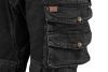 NEO TOOLS Farmer Munkásnadrág, DENIM, fekete, 98% pamut, térdvédő zseb, gombos oldalzsebek, 255 g/m2, M 81-236-M