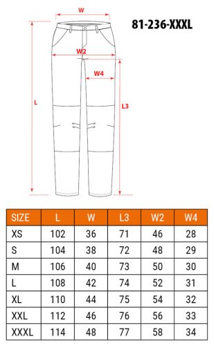NEO TOOLS Farmer Munkásnadrág, DENIM, fekete, 98% pamut, térdvédő zseb, gombos oldalzsebek, 255 g/m2, XXXL 81-236-XXXL