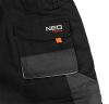 NEO TOOLS Rövid munkásnadrág, HD, Heveder övvel, levehető zsebek, XXL/58 81-270-XXL