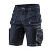 NEO TOOLS Farmer Rövid munkásnadrág, DENIM, cipzáros oldalzsebekkel, 98% pamut, 410g/m2, M 81-279-M