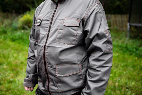 NEO TOOLS Munkavédelmi kabát, BASIC, M/50, 35% pamut, 65% polyester, Többfunkciós zsebek, gumírozott derék, CE EN341 81-410-M