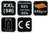 NEO TOOLS Rövid munkásnadrág, BASIC, XXL 81-440-XXL