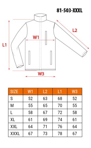 NEO TOOLS Polár Munkavédelmi kabát, sötétszürke, XXXL 81-503-XXXL
