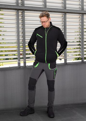 NEO TOOLS Polár Munkavédelmi kabát, PREMIUM, fekete, cordura megerősítésekkel, 300g/m2, L 81-507-L