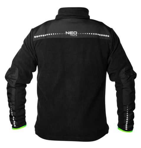 NEO TOOLS Polár Munkavédelmi kabát, PREMIUM, fekete, cordura megerősítésekkel, 300g/m2, L 81-507-L