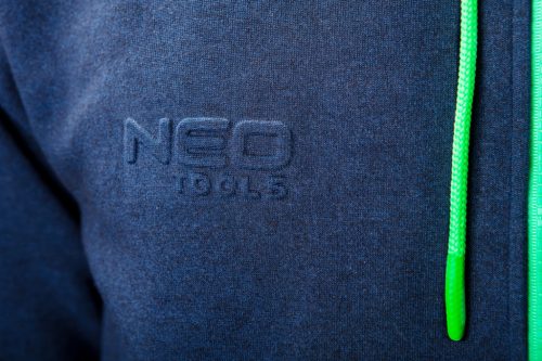 NEO TOOLS Munkavédelmi kabát, kapucnival PREMIUM, kétrétegű, 67% pamut + 33% poliészter, XL 81-511-XL