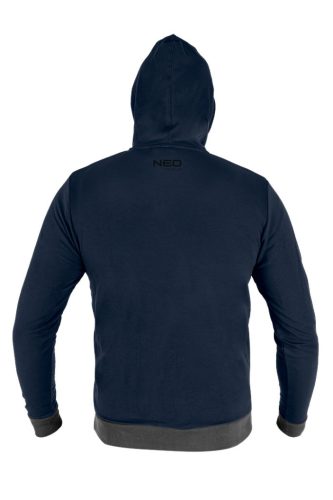 NEO TOOLS Munkavédelmi pulóver kapucnival COMFORT, sötétkék, 60% poliészter 40% műselyem, XXL  81-513-XXL