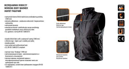 NEO TOOLS Munkavédelmi mellény, Oxford, XL/56 81-530-XL