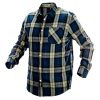 NEO TOOLS Flanel munkaing, kék-oliva-fekete, 100% pamut, XXL 81-541-XXL