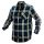 NEO TOOLS Flanel munkaing, kék-oliva-fekete, 100% pamut, XXL 81-541-XXL