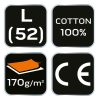 NEO TOOLS Flanel munkaing, tengerészkék-fekete, 100% pamut, L 81-545-L