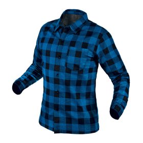   NEO TOOLS Flanel munkaing, tengerészkék-fekete, 100% pamut, M 81-545-M