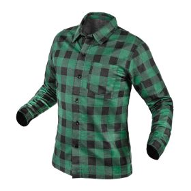   NEO TOOLS Flanel munkaing, zöld-fekete, 100% pamut, L 81-546-L