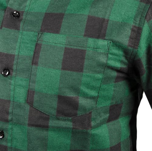 NEO TOOLS Flanel munkaing, zöld-fekete, 100% pamut, L 81-546-L