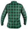 NEO TOOLS Flanel munkaing, zöld-fekete, 100% pamut, L 81-546-L