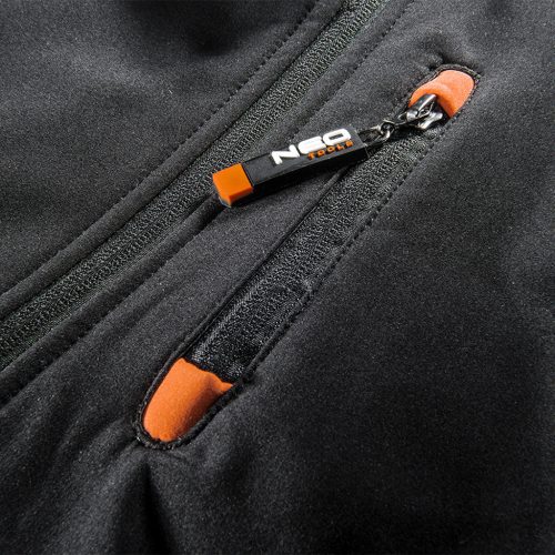 NEO TOOLS Softshell Munkavédelmi kabát, Víz- és szélálló, XL/56 Vízálló (5000mm), szellőztető szelepek (3000mpv), XL 81-550-XL