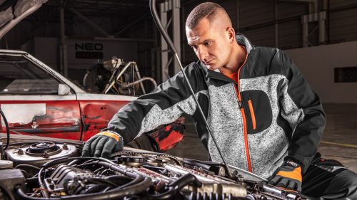NEO TOOLS Munkavédelmi kabát, softshell betétekkel, XXXL 81-555-XXXL
