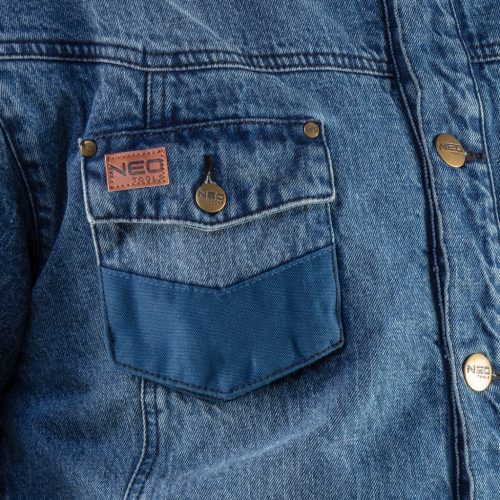 NEO TOOLS Farmer Munkavédelmi kabát, DENIM, béléssel, M 81-557-M