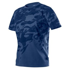   NEO TOOLS Munkavédelmi póló, CAMO Navy, tengerészkék, terepmintás, 100% pamut, S 81-603-S