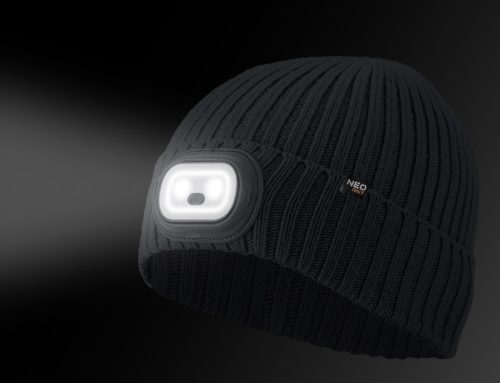 NEO TOOLS Kötött munkasapka, beépített RGB-led lámpával 81-627