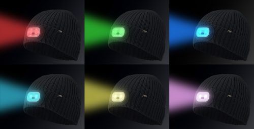 NEO TOOLS Kötött munkasapka, beépített RGB-led lámpával 81-627