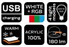 NEO TOOLS Kötött munkasapka, beépített RGB-led lámpával 81-627