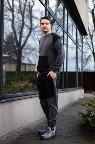 NEO TOOLS Munkavédelmi pulóver COMFORT, szürke-fekete, 57% pamut 39% poliészter, XXL 81-651-XXXL