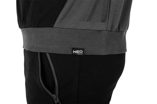 NEO TOOLS Munkavédelmi pulóver COMFORT, szürke-fekete, 57% pamut 39% poliészter, XXL 81-651-XXXL