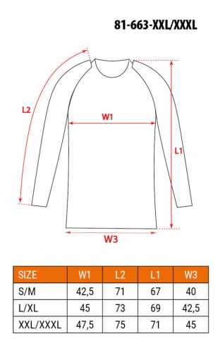 NEO TOOLS Thermo aláöltözet felső, hosszú ujjú CARBON, XXL/XXXL 81-663-XXL/XXXL