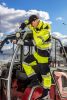 NEO TOOLS Láthatósági Softshell Munkavédelmi kabát, kapucnival, sárga, M 81-700-M