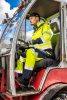 NEO TOOLS Láthatósági Softshell Munkavédelmi kabát, kapucnival, sárga, XL 81-700-XL
